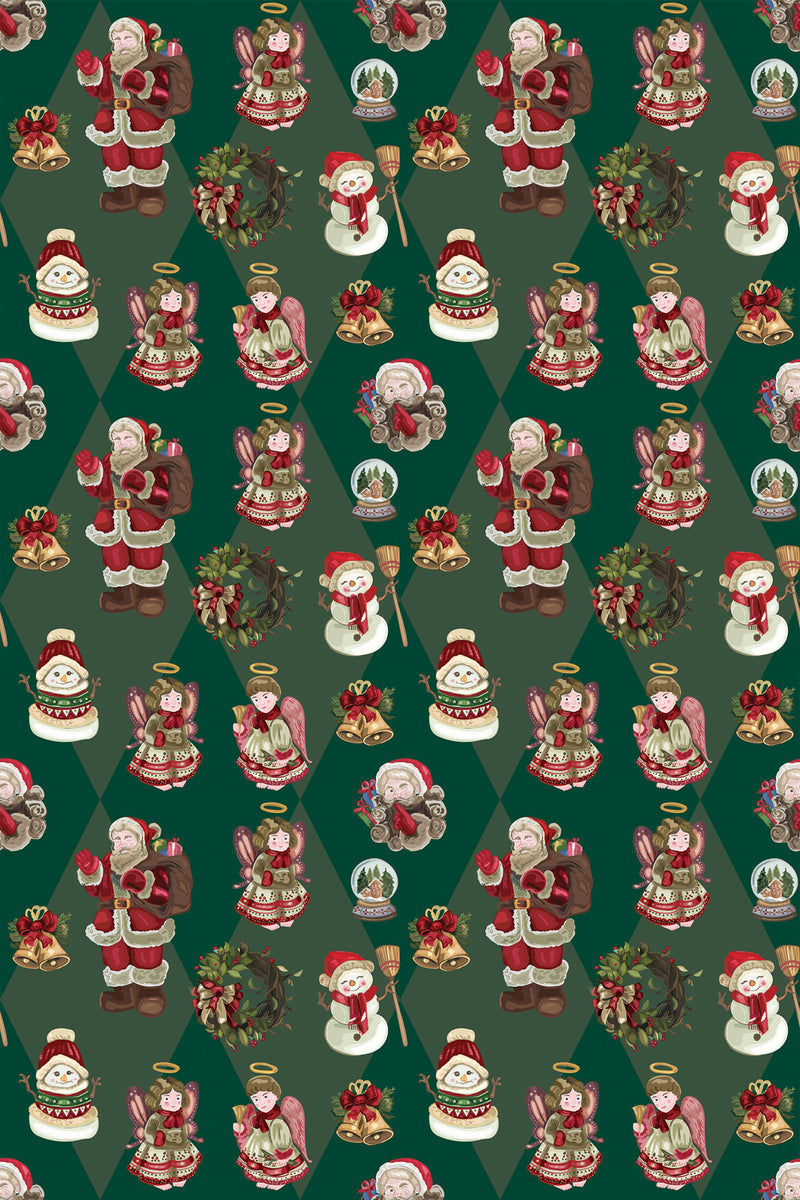 retro christmas wallpaper pattern repeat