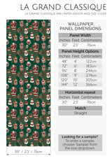 retro christmas peel and stick wallpaper specifiation