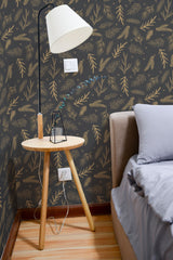removable wallpaper christmas pine pattern pattern bedroom accent wall simple interior