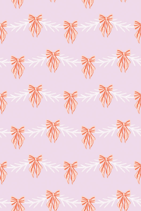 pink christmas bow wallpaper pattern repeat