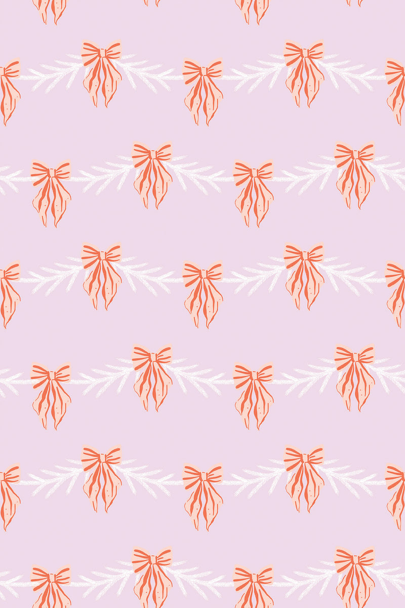pink christmas bow wallpaper pattern repeat