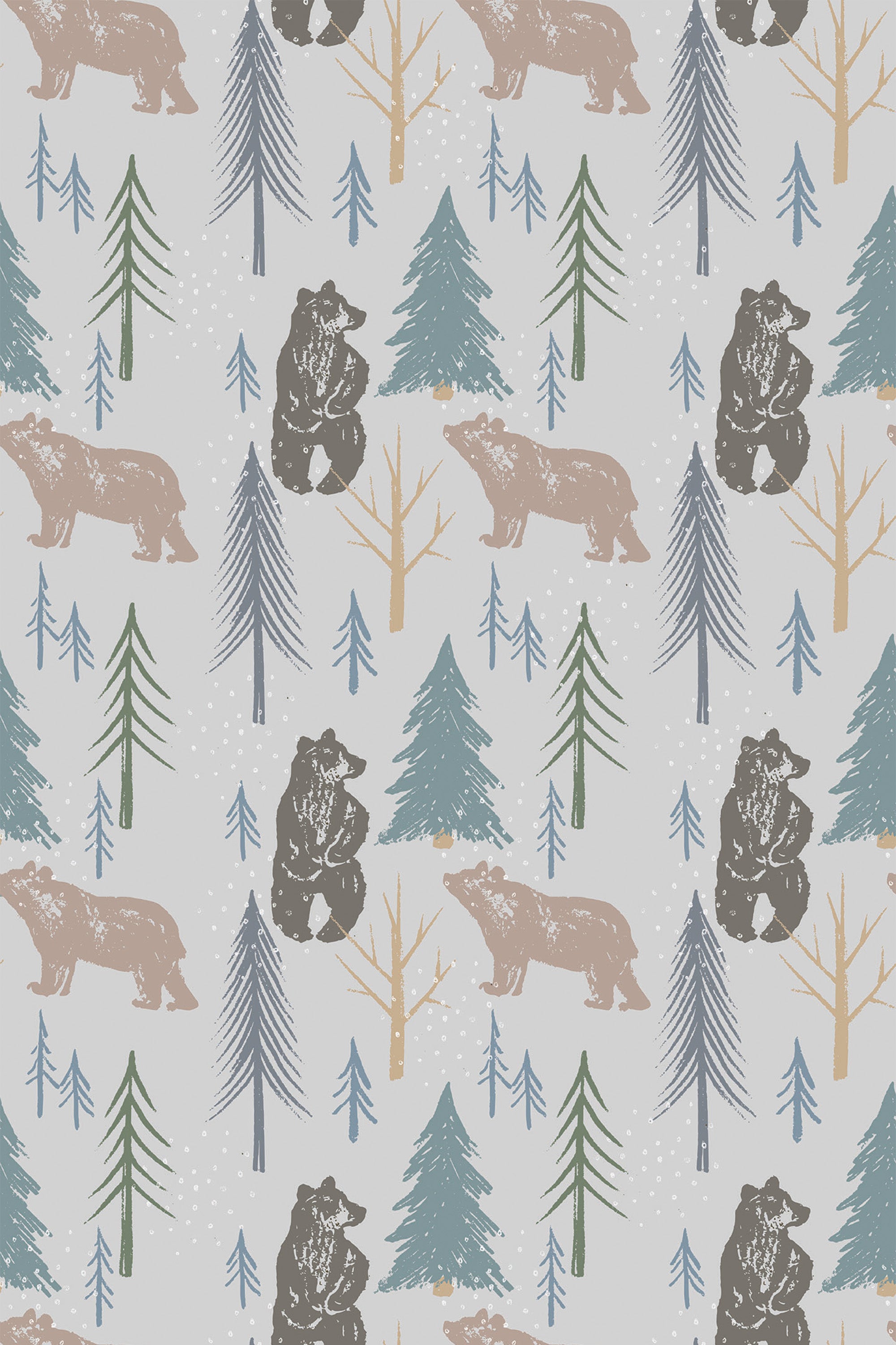 aesthetic bear wallpaper pattern repeat