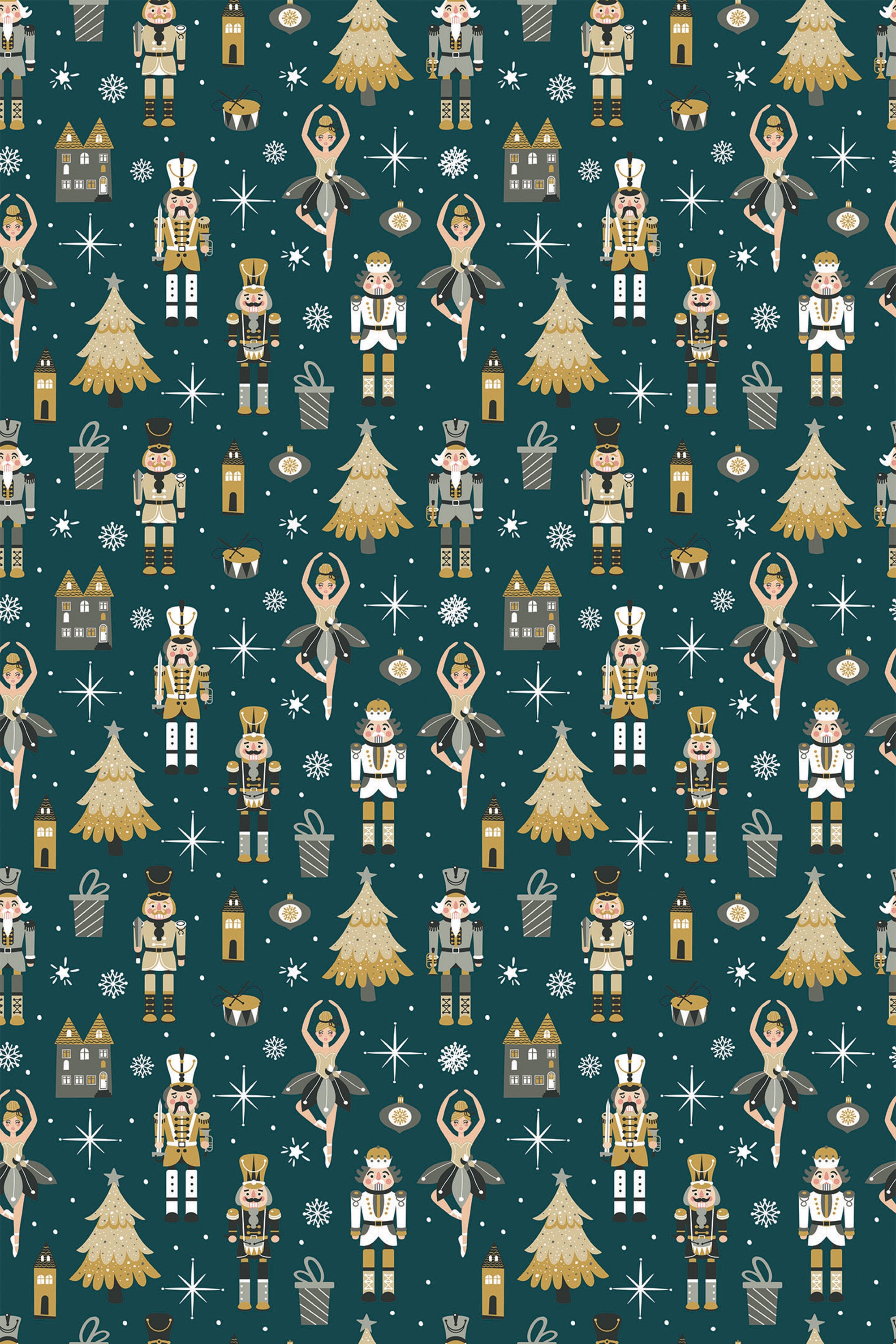 nutcracker wallpaper pattern repeat