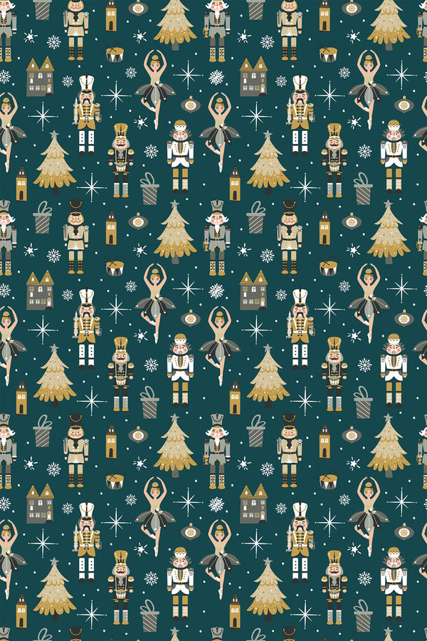 nutcracker wallpaper pattern repeat