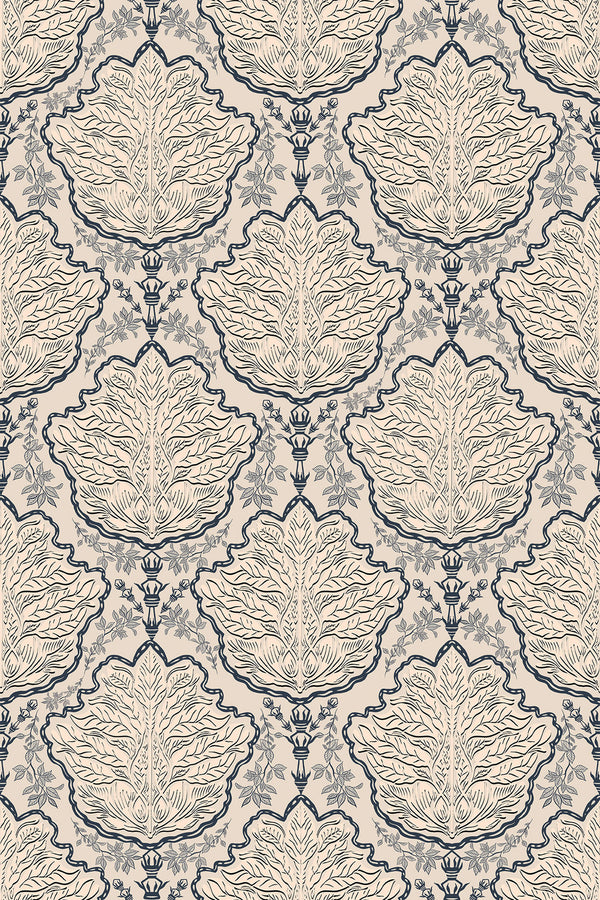 Beige and Black Botanical Elegance