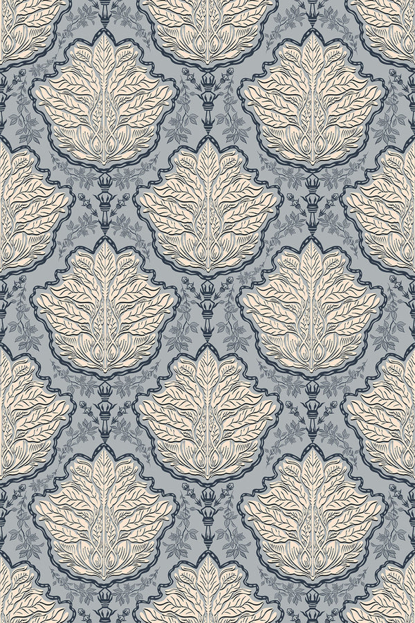 Blue and beige Botanical Elegance