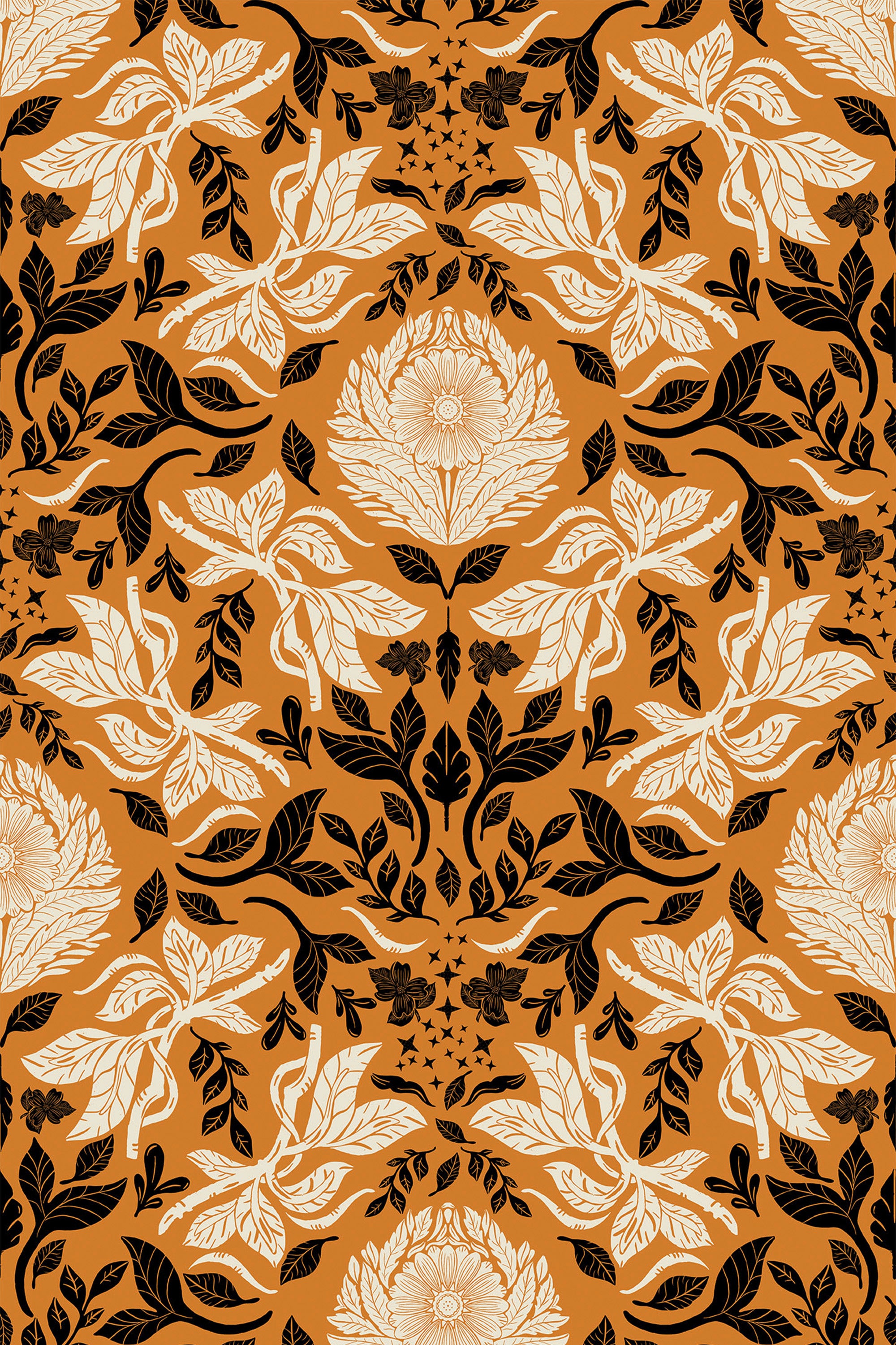 beige and brown botanical reverie by sara t wallpaper pattern repeat
