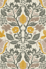 cream and beige garden by sara t wallpaper pattern repeat