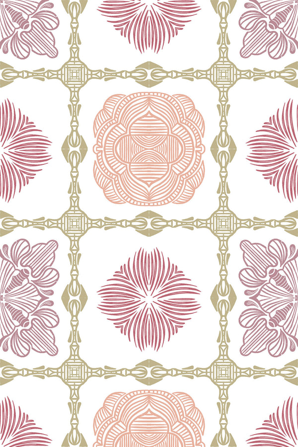 Pink and White Heritage Tiles
