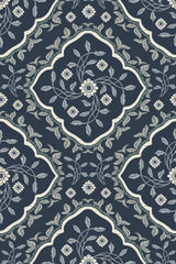 Royal Blue Floral Pattern
