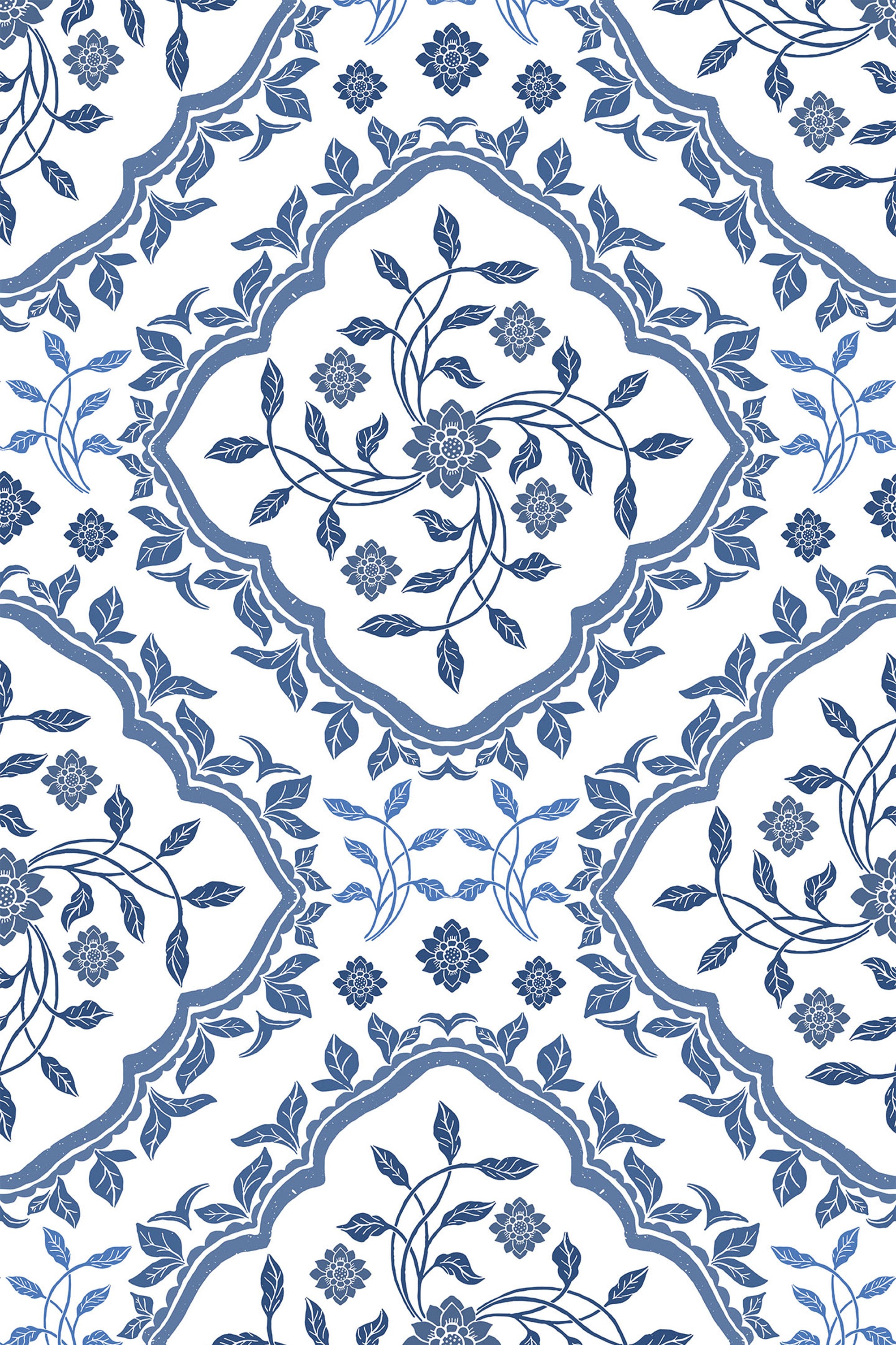 blue and white floral pattern by sara t wallpaper pattern repeat