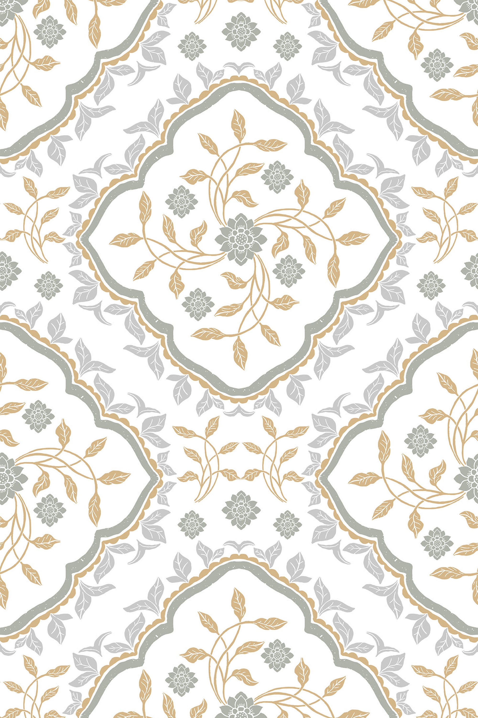 beige and gray floral pattern by sara t wallpaper pattern repeat