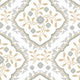 Beige and Gray Floral Pattern Wallpaper