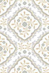 Beige and Gray Floral Pattern