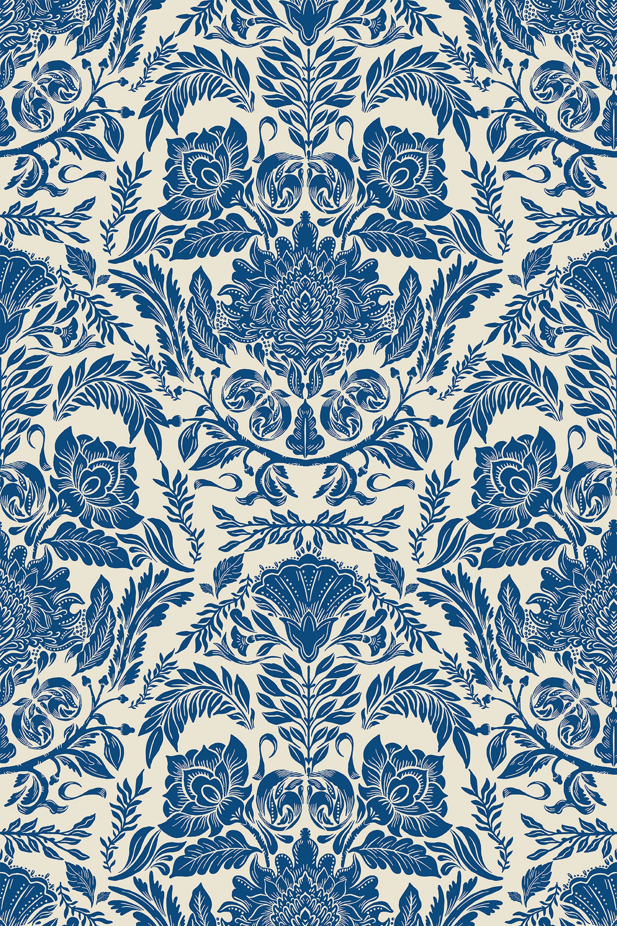 royal garden in blue by sara t wallpaper pattern repeat