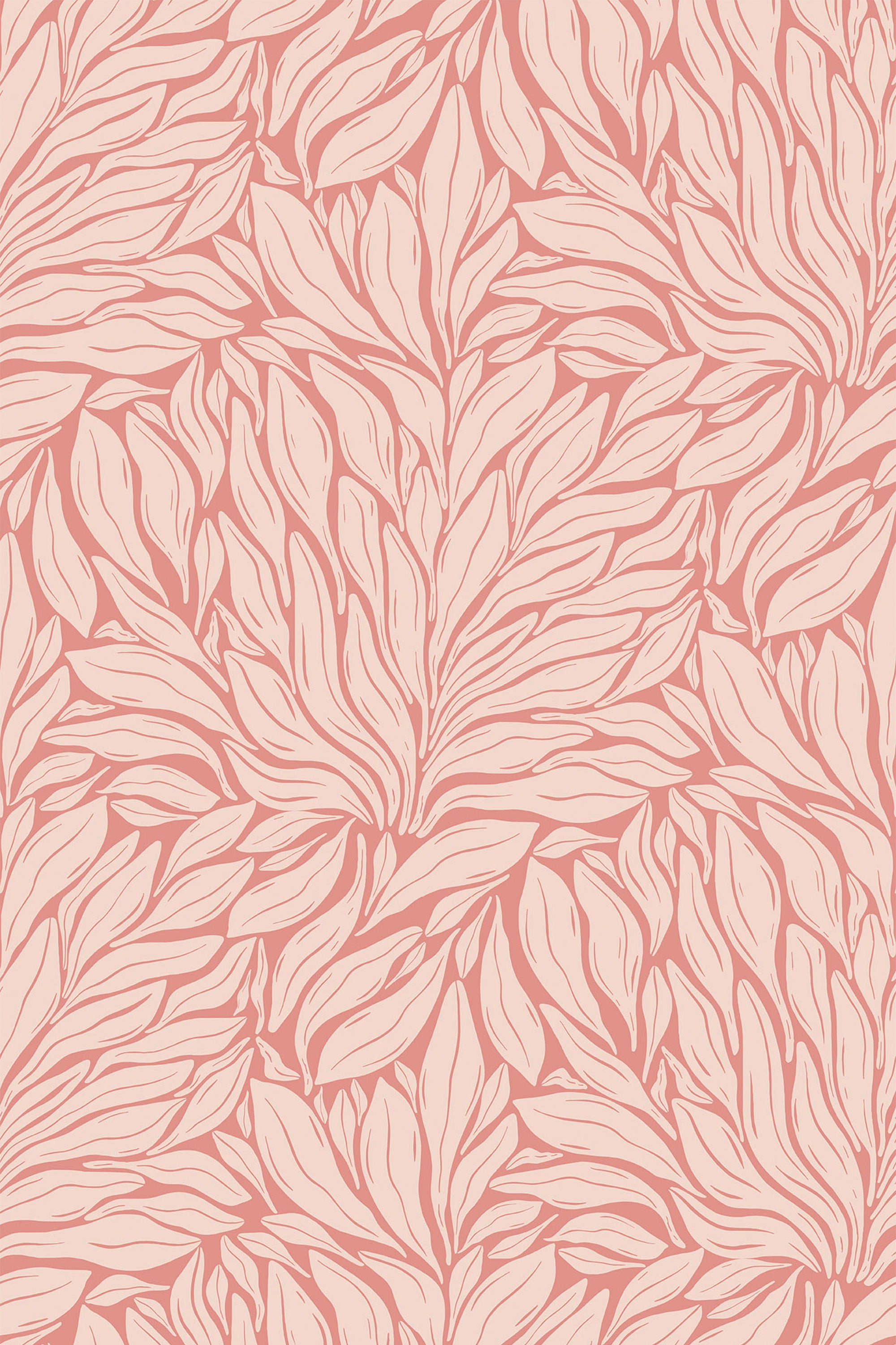 pink and peach terra folia by sara t wallpaper pattern repeat