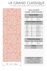 pink and peach terra folia by sara t peel and stick wallpaper specifiation
