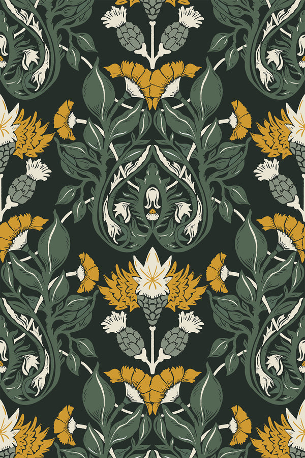 dark verdant majesty by sara t wallpaper pattern repeat