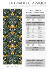dark verdant majesty by sara t peel and stick wallpaper specifiation