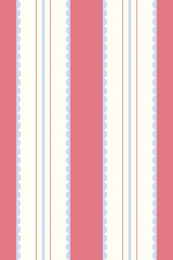 pink and beige cute french stripes wallpaper pattern repeat