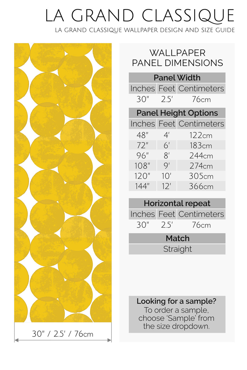 large dumbo yellow peel and stick wallpaper specifiation