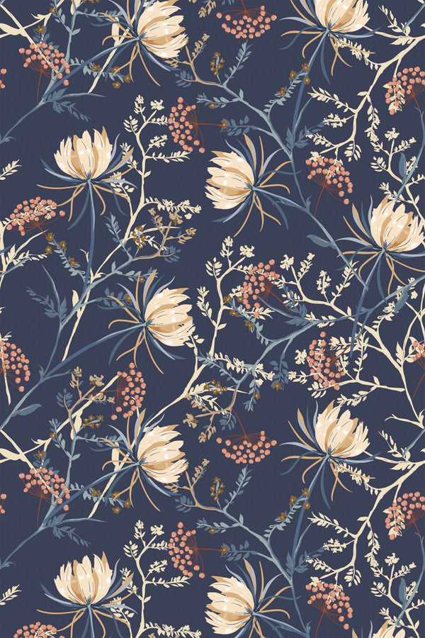 dark aesthetic floral wallpaper pattern repeat