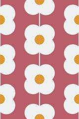 pink retro flower wallpaper pattern repeat