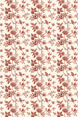 burgundy floral toile wallpaper pattern repeat