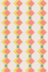 retro geometric orange and beige wallpaper pattern repeat