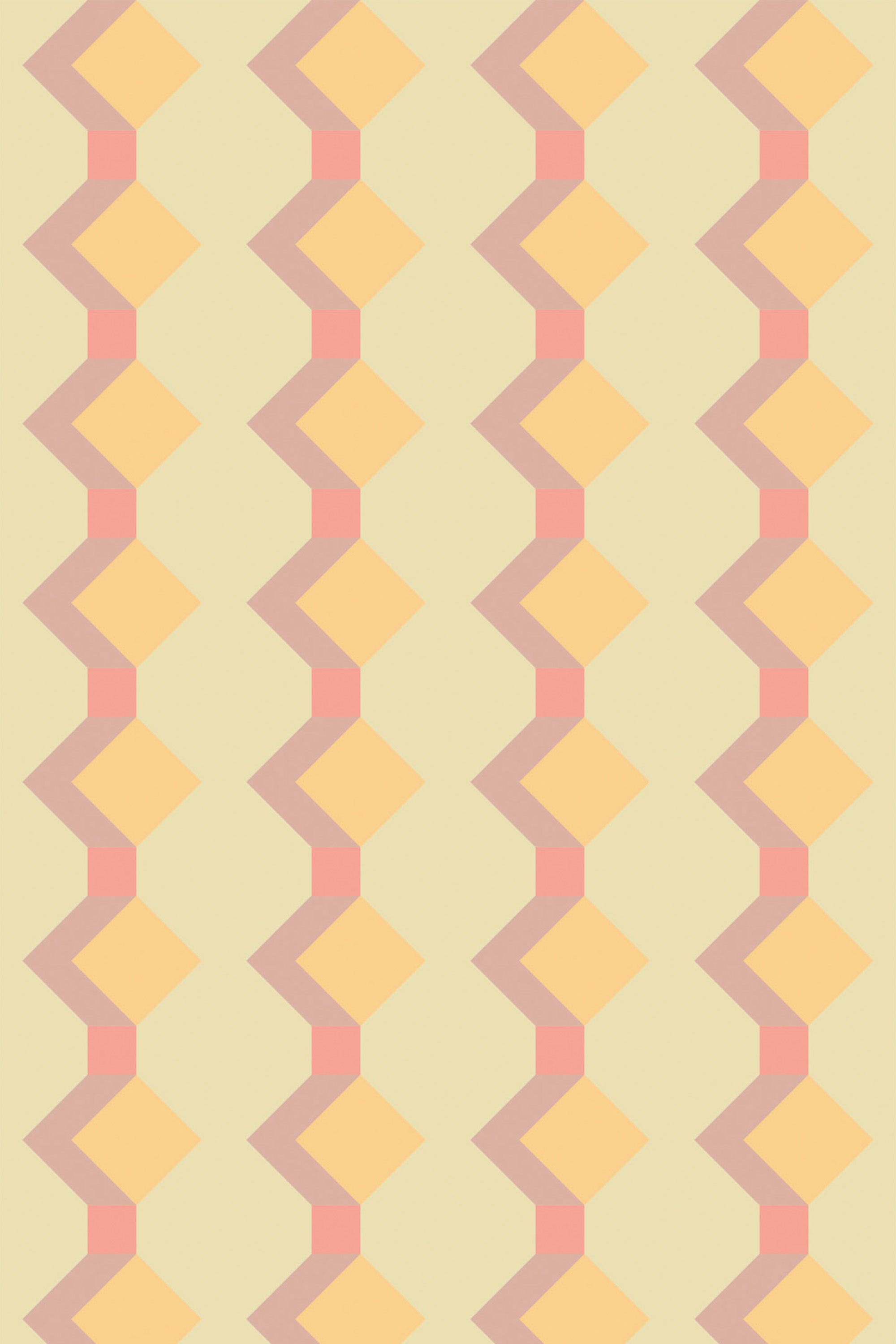 yellow sunny retro geometric wallpaper pattern repeat