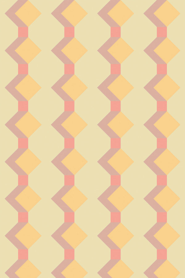 Yellow Sunny Retro Geometric