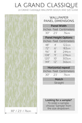 subtle gray and green peel and stick wallpaper specifiation