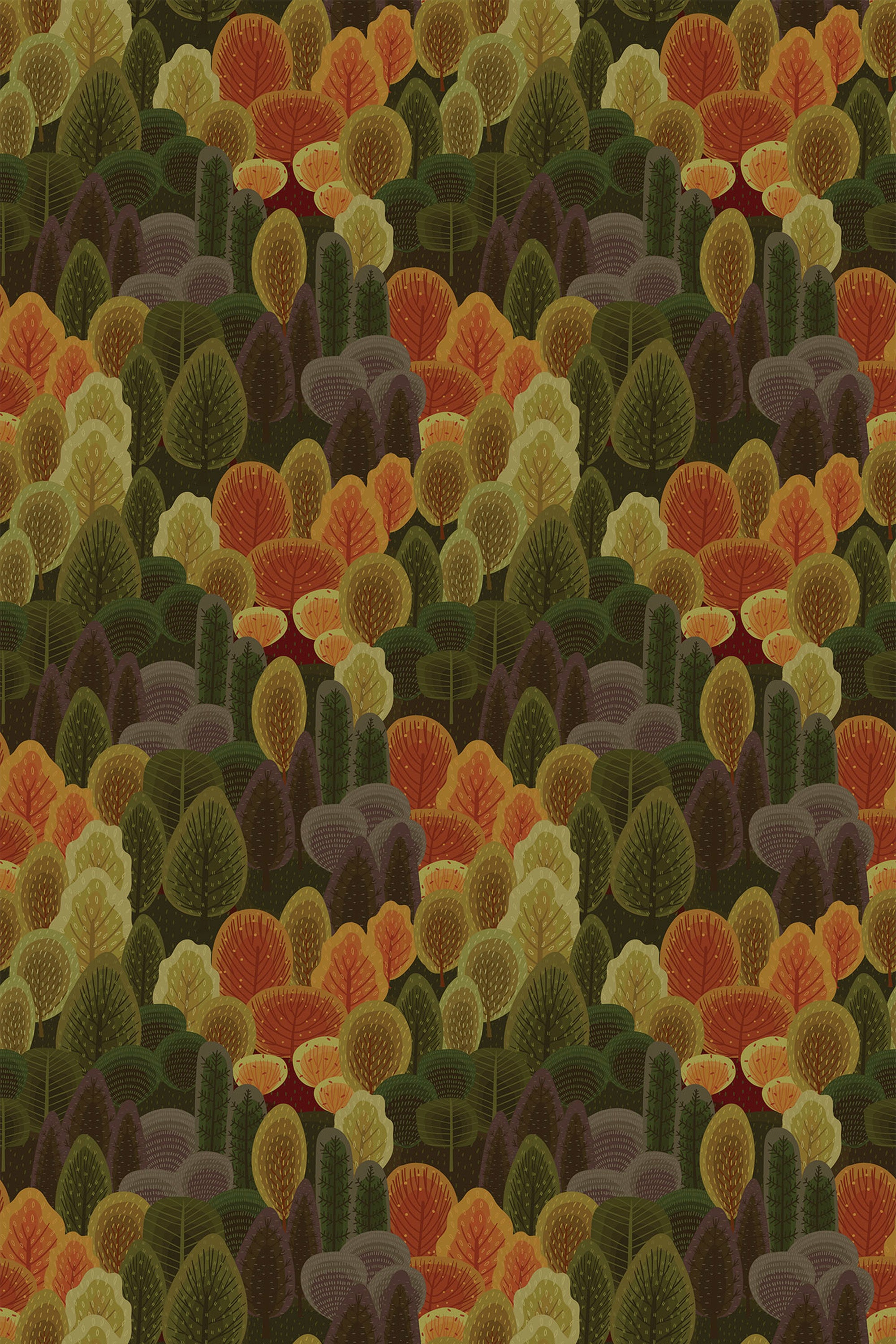 cozy forest wallpaper pattern repeat