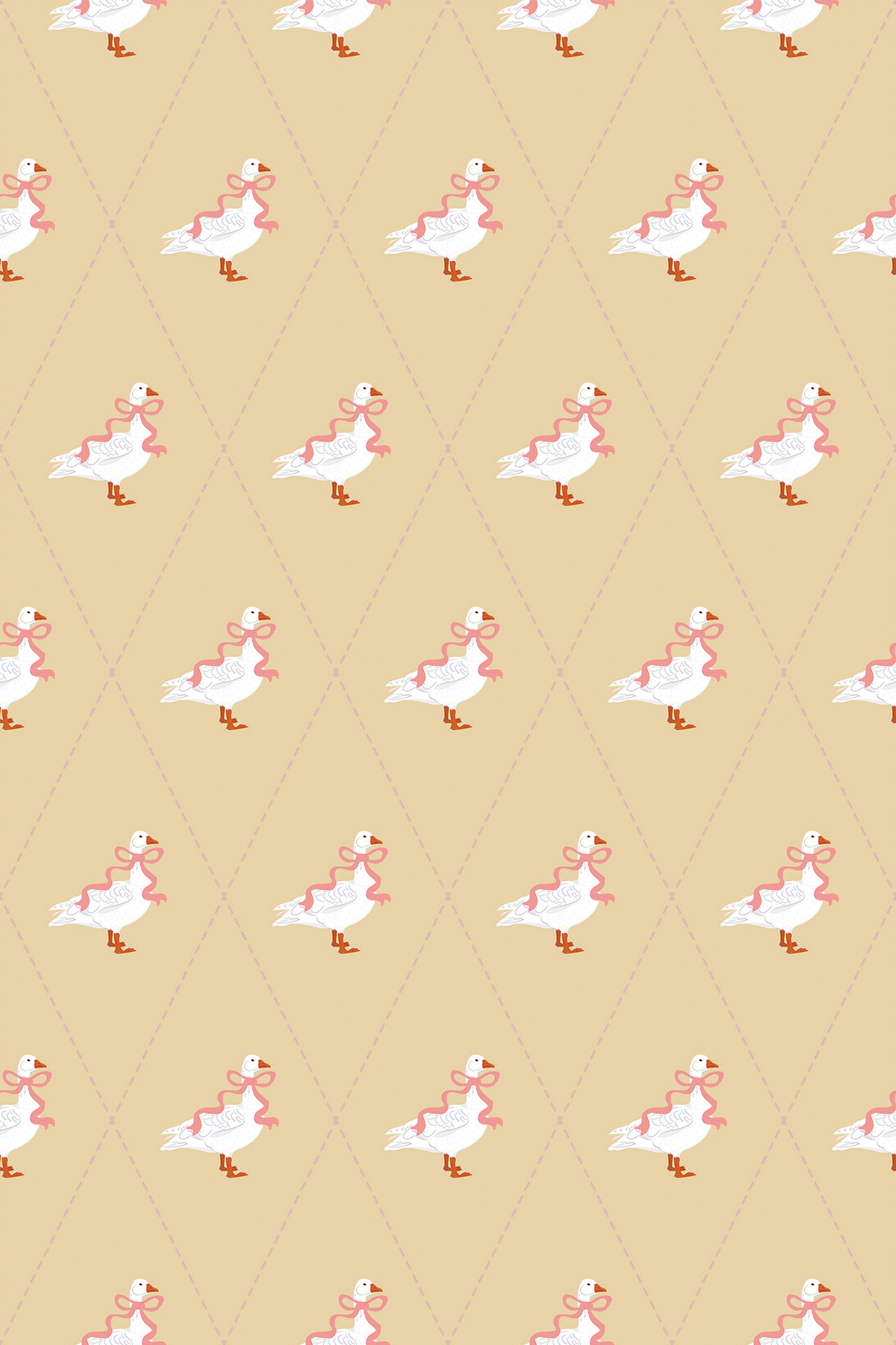 vintage geese wallpaper pattern repeat