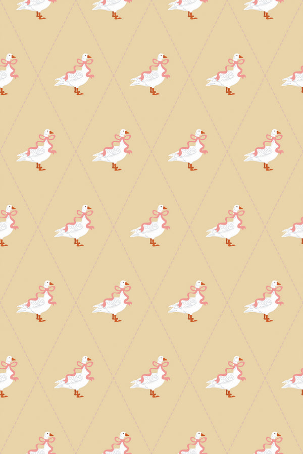 vintage geese wallpaper pattern repeat