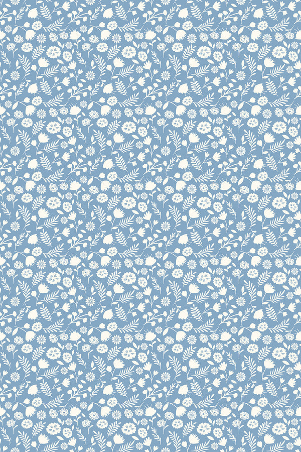 Blue and White Florals