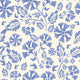 Blue and Beige Floral Wallpaper