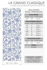 blue and beige floral peel and stick wallpaper specifiation