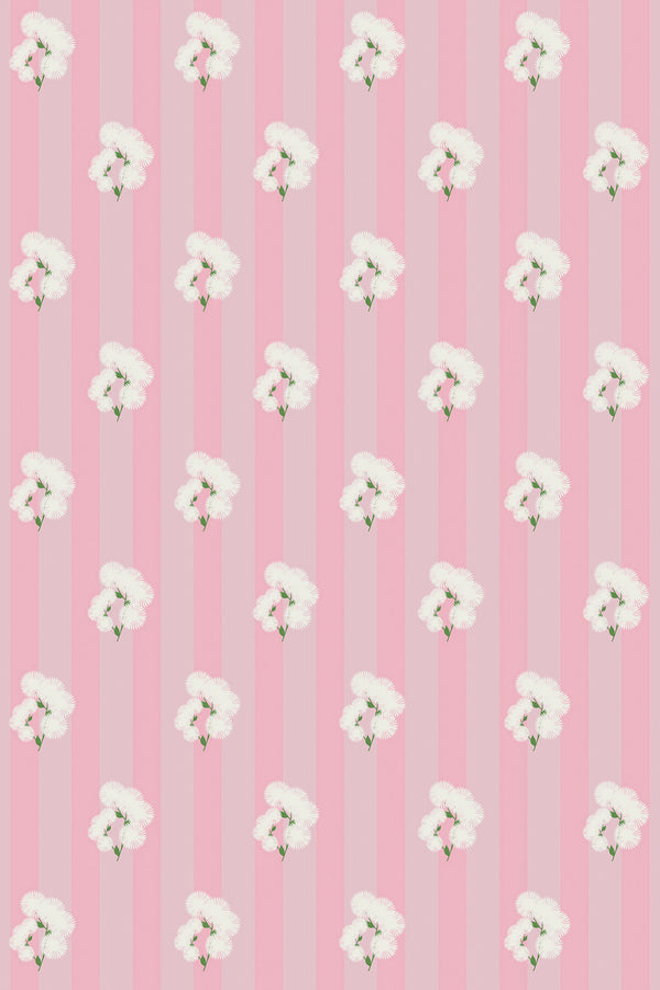 cute pink dandelions wallpaper pattern repeat