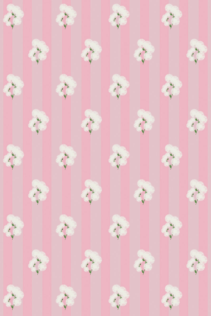 cute pink dandelions wallpaper pattern repeat