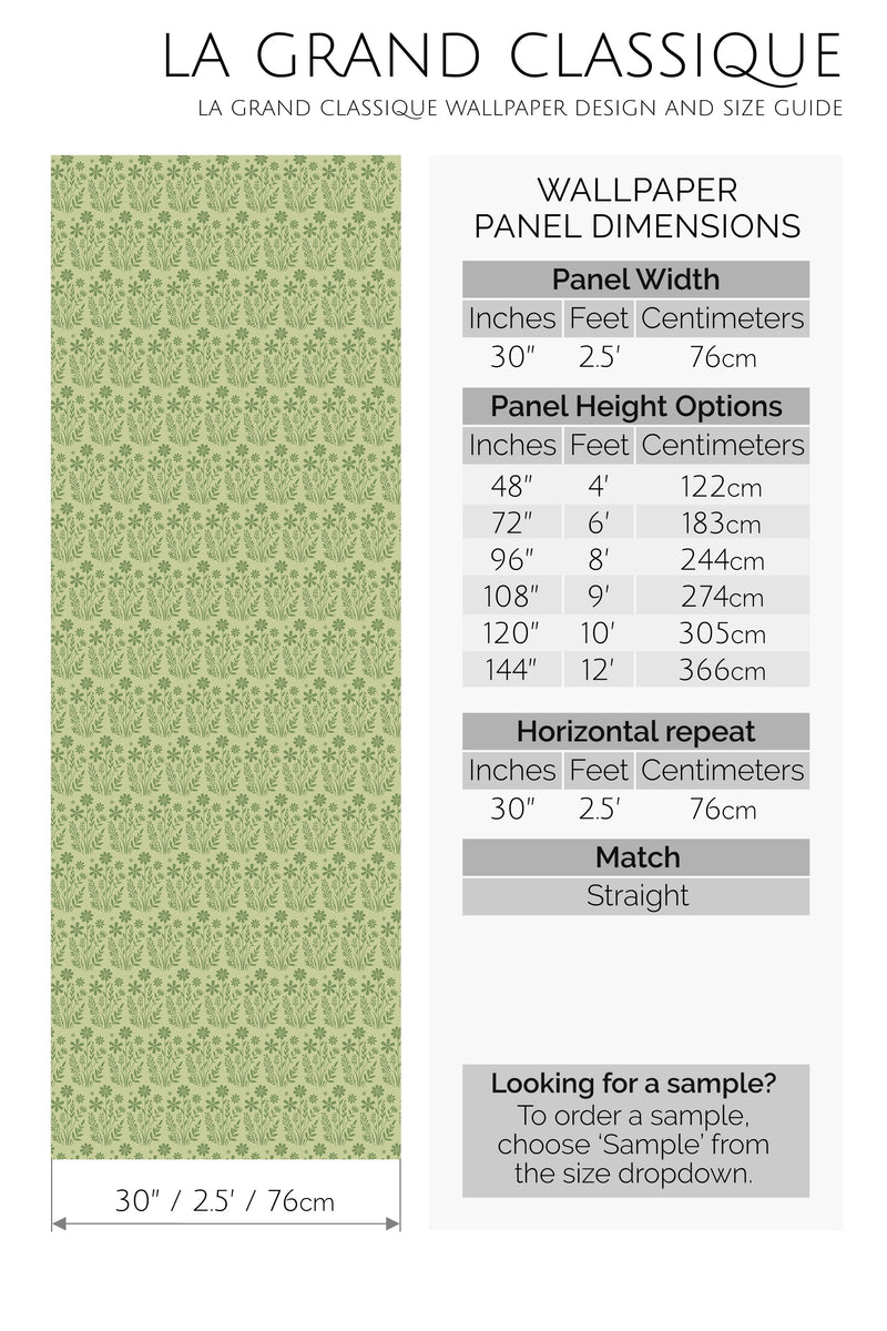 seamless flower peel and stick wallpaper specifiation