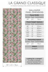 pink dahlias peel and stick wallpaper specifiation