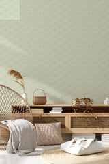 living room rattan furniture decorative plant green cottagecore wall decor
