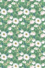 painted cottage floral wallpaper pattern repeat