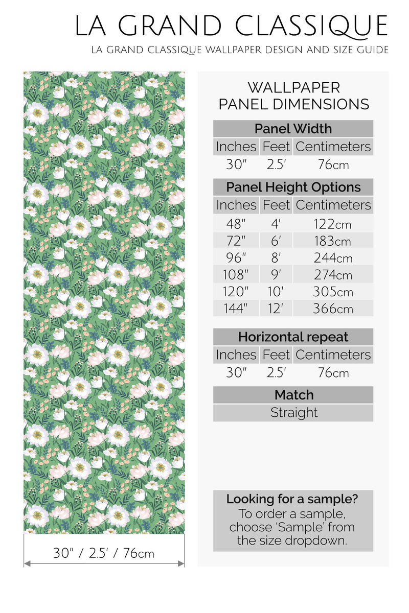 painted cottage floral peel and stick wallpaper specifiation