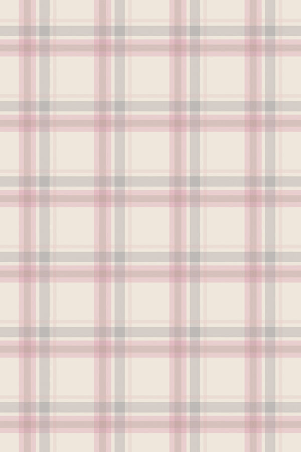 pink and beige plaid wallpaper pattern repeat