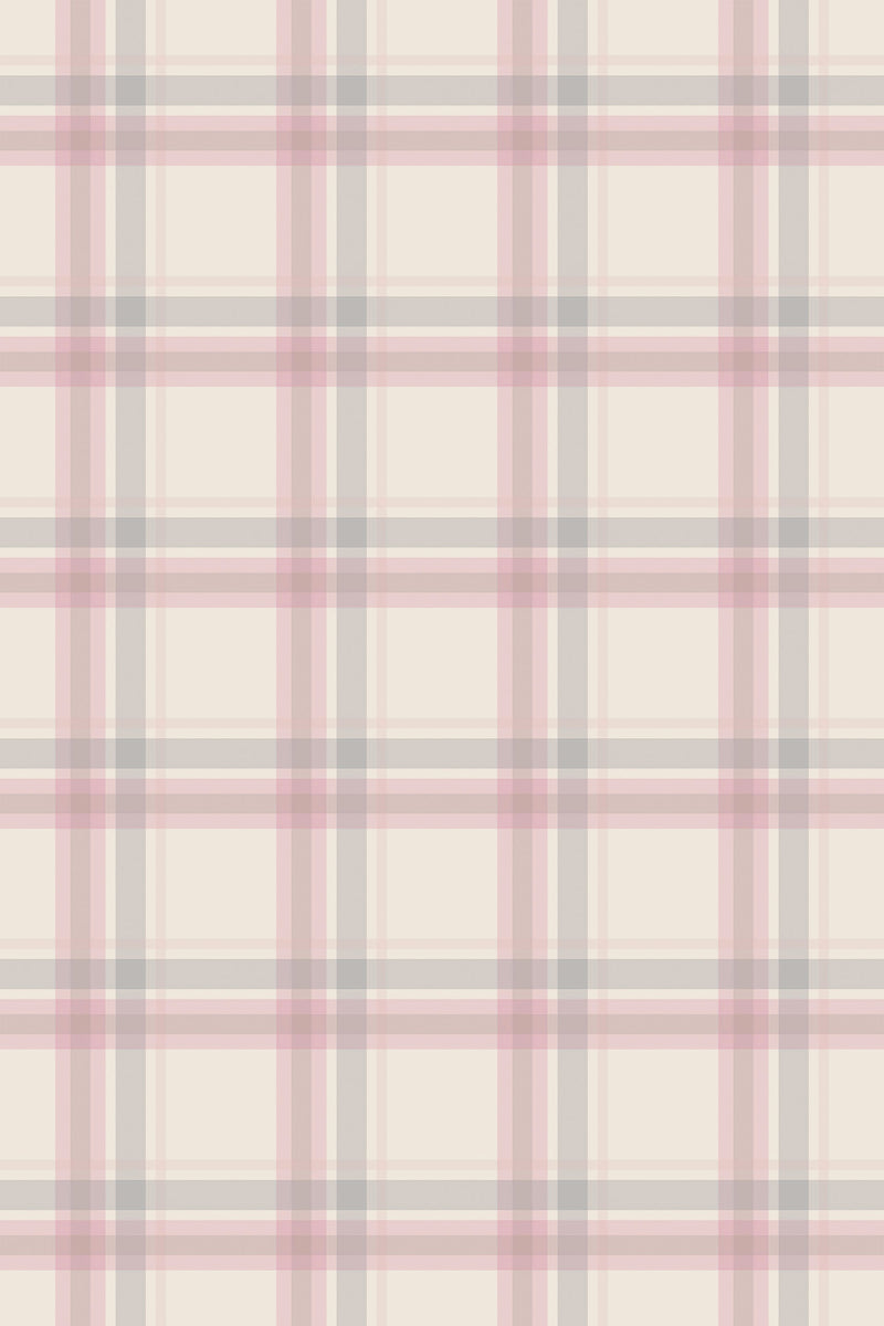 pink and beige plaid wallpaper pattern repeat