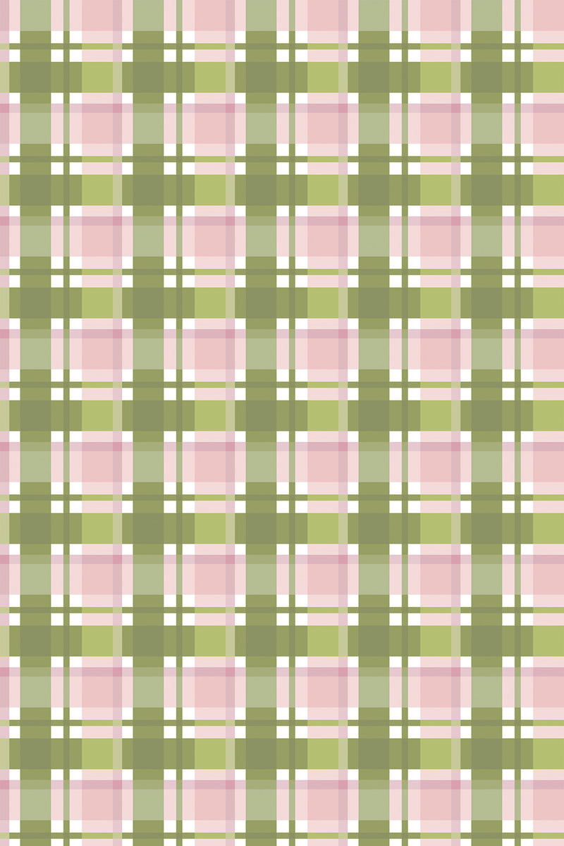 green and pink plaid wallpaper pattern repeat