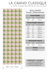 green and pink plaid peel and stick wallpaper specifiation