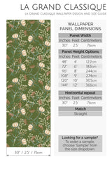 warm autumn floral peel and stick wallpaper specifiation